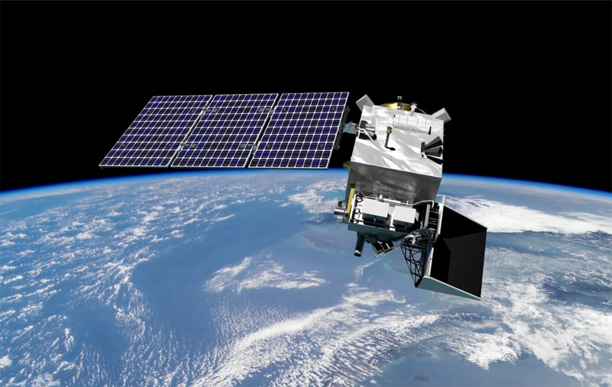 Artist concept of PACE in orbit